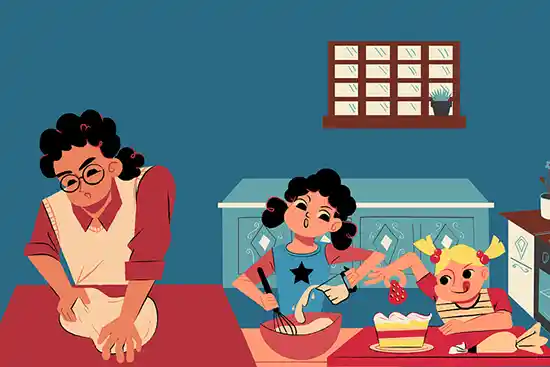 family cooking