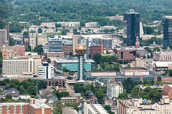 Knoxville downtown aerial
