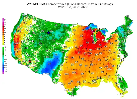 heat Dome map